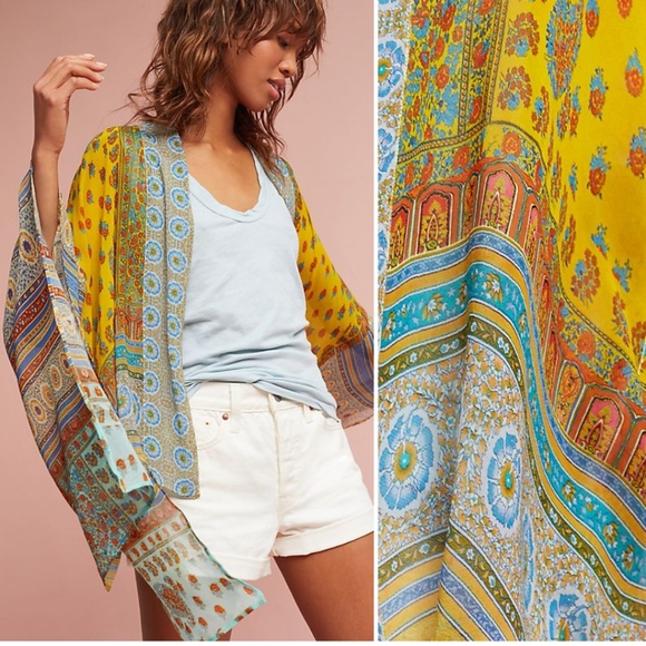 Anthropologie Accessories - NWT ANTHROPOLOGIE Sunshine Paisley Kimono